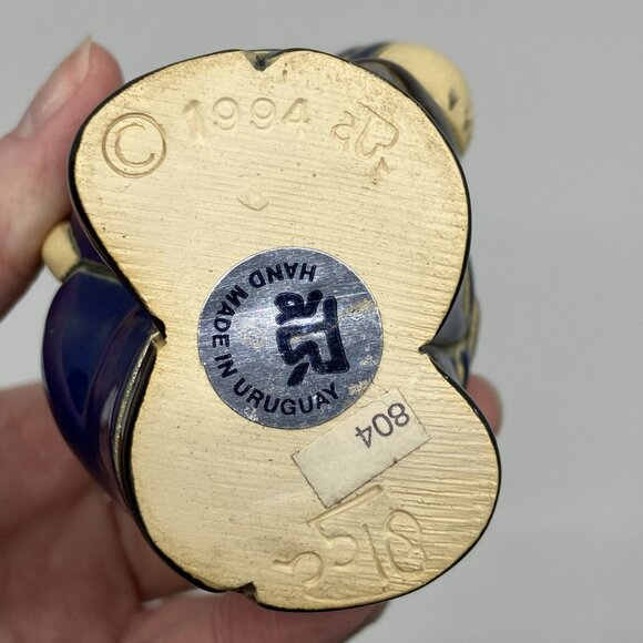 Vintage Olga Artesania Rinconada Pottery Cat Kitty Police Figure 4.5" 1994 - Picture 5 of 8